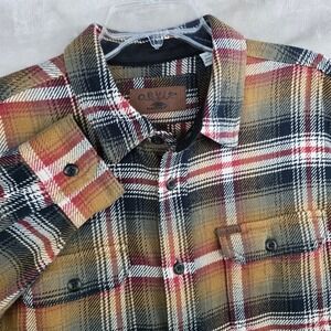 ORVIS Big Bear‎ Mens Flannel Plaid Long Sleeve Button Up Shirt Jacket Size Large